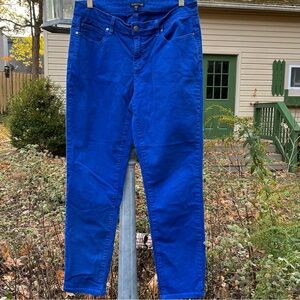 Eileen Fisher ultramarine blue cropped pants/colored jeans